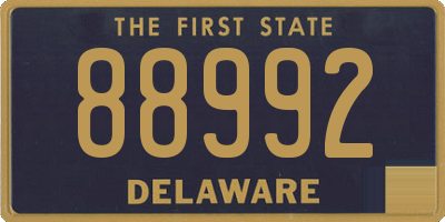 DE license plate 88992
