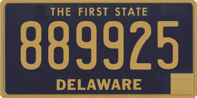 DE license plate 889925