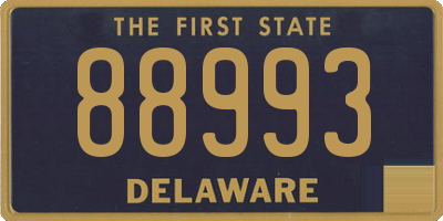 DE license plate 88993