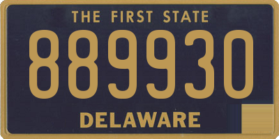 DE license plate 889930