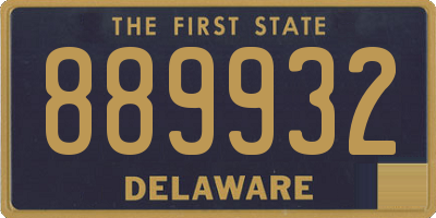 DE license plate 889932