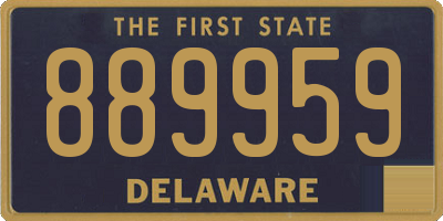 DE license plate 889959