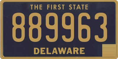 DE license plate 889963