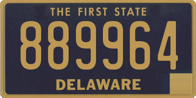 DE license plate 889964