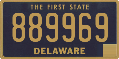 DE license plate 889969