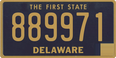 DE license plate 889971