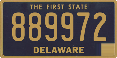DE license plate 889972