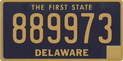 DE license plate 889973