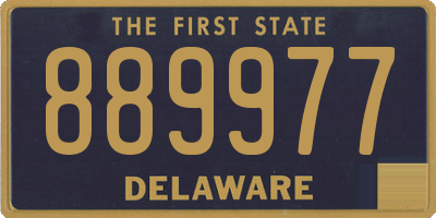 DE license plate 889977