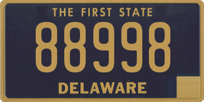 DE license plate 88998