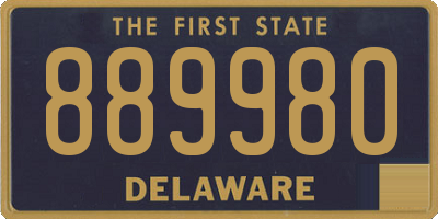 DE license plate 889980