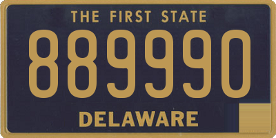DE license plate 889990