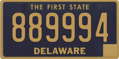 DE license plate 889994