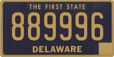 DE license plate 889996