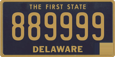 DE license plate 889999