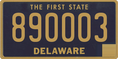 DE license plate 890003