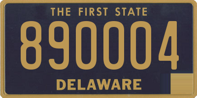 DE license plate 890004