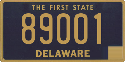 DE license plate 89001