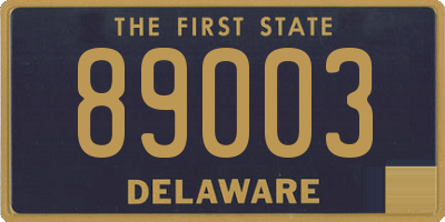 DE license plate 89003