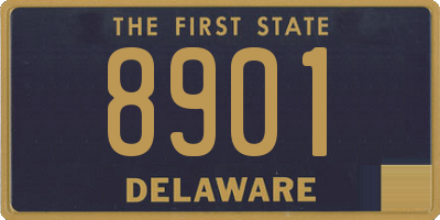 DE license plate 8901