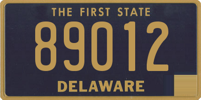 DE license plate 89012