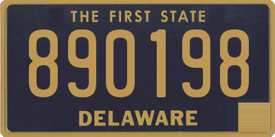DE license plate 890198