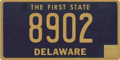 DE license plate 8902