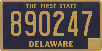 DE license plate 890247