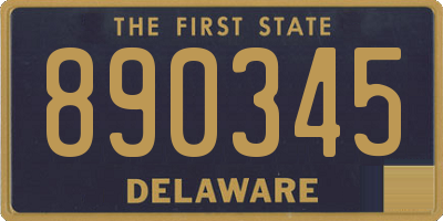 DE license plate 890345