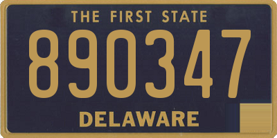 DE license plate 890347