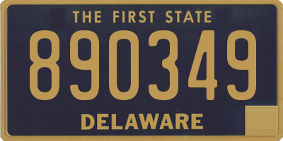 DE license plate 890349