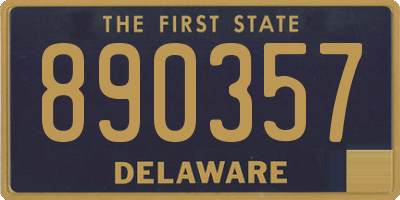 DE license plate 890357