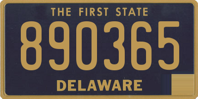 DE license plate 890365