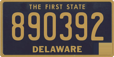 DE license plate 890392