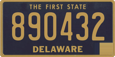 DE license plate 890432