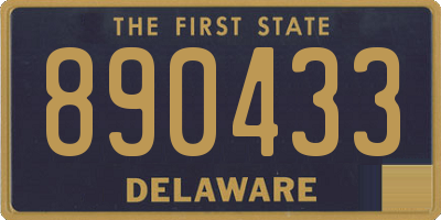 DE license plate 890433