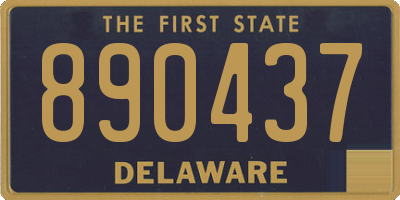 DE license plate 890437