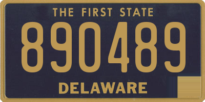 DE license plate 890489