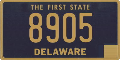 DE license plate 8905