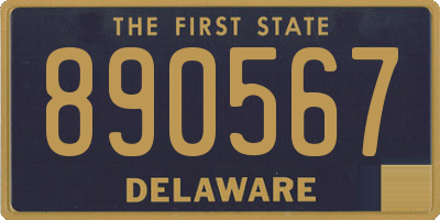 DE license plate 890567