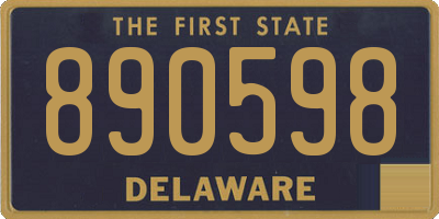 DE license plate 890598