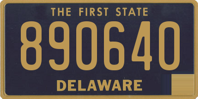 DE license plate 890640