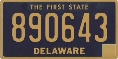 DE license plate 890643