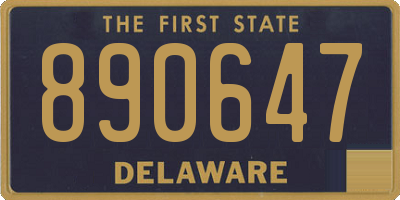 DE license plate 890647