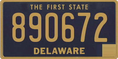 DE license plate 890672