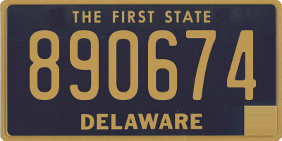 DE license plate 890674