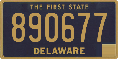 DE license plate 890677