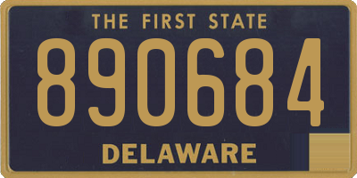 DE license plate 890684