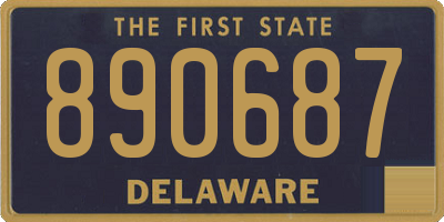 DE license plate 890687