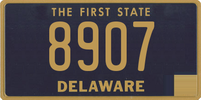 DE license plate 8907